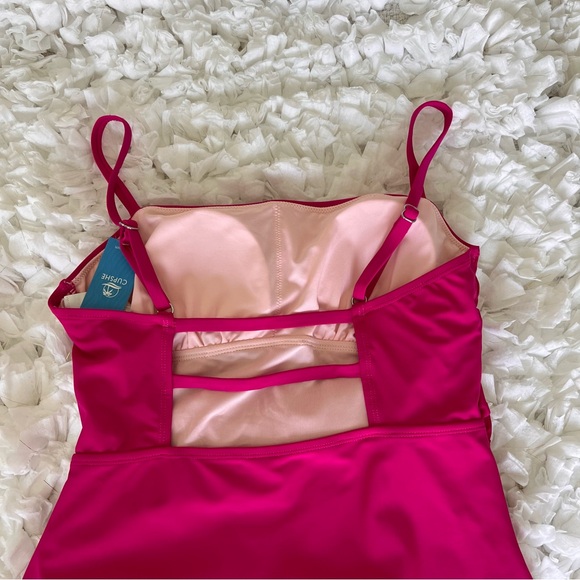 NWT Women's Shirred Strappy Cutout One Piece Swimsuit SIZE LARGE - Picture 9 of 15